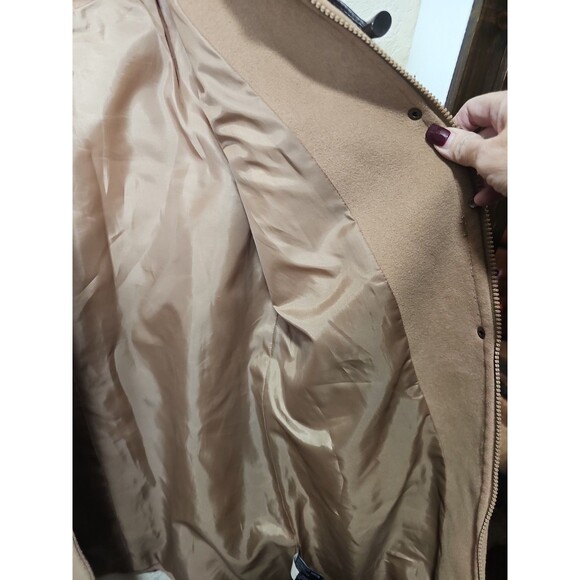 Mackintosh Collections Hooded Wool Duffle Coat Size L Tan - Picture 5 of 6